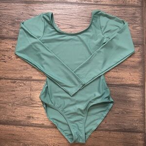 Women's Green Long Sleeve Swimsuit